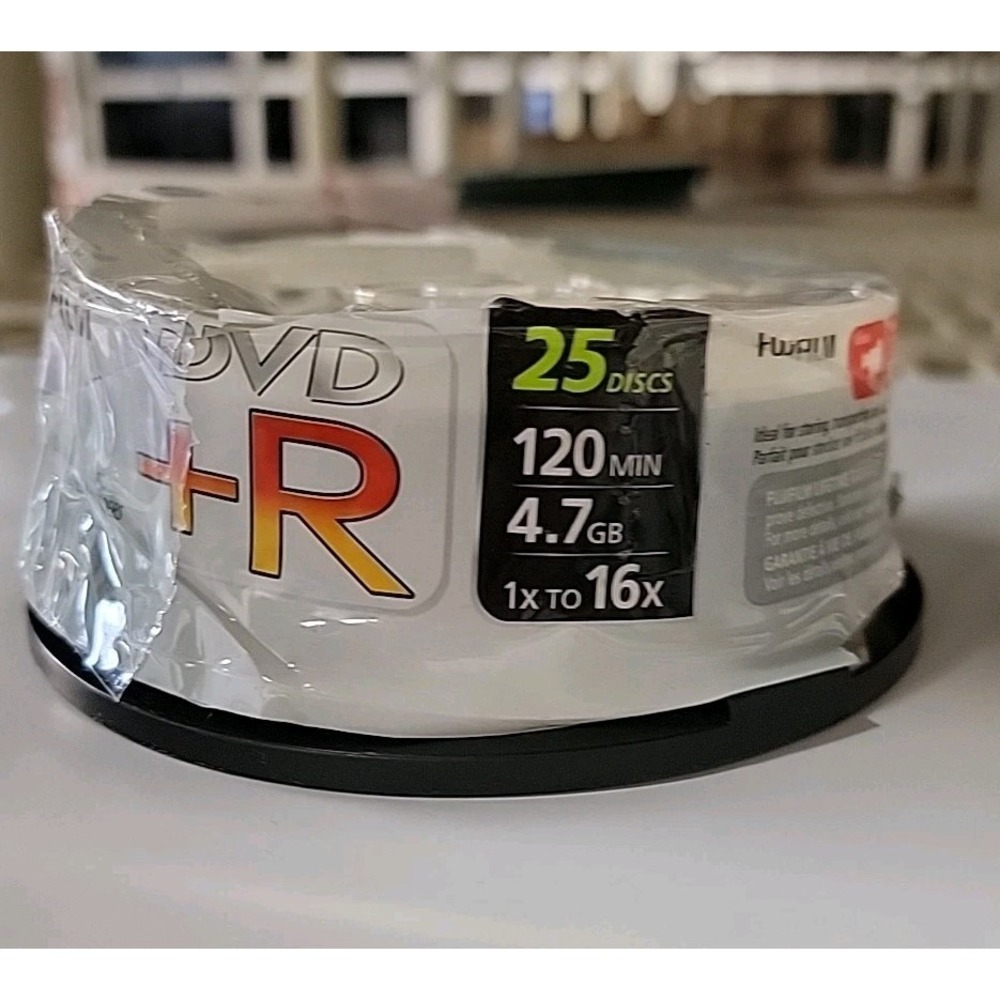 DVD+R Fujifilm Sealed Blank Discs 25 Pack 120 Mins 4.7 GB 1x-16x  NEW!